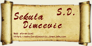 Sekula Dimčević vizit kartica